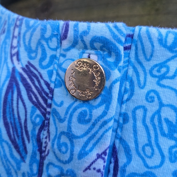 LILLY PULITZER Spa Blue Nice Tails Charlene Dress Women's Size Medium 3/4 Sleeve - Picture 8 of 13